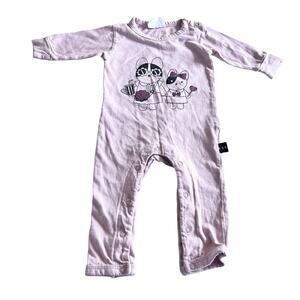 Huxbaby girls pink graphic one piece romper size 3-6 months